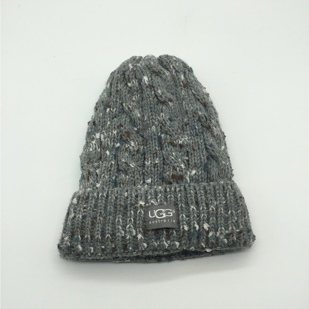 UGG Gray Lined‎ Cable Knit Beanie